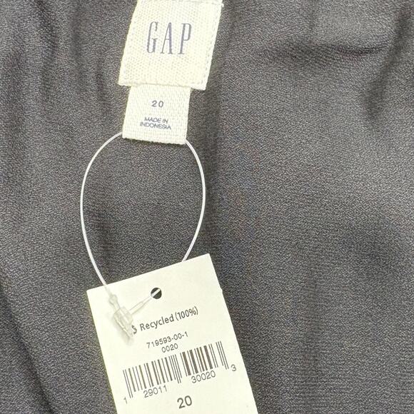 GAP Womens Size 20 Tank Top Black Double Strap Chiffon Lined Ruffle Hem Relaxed - Picture 7 of 14